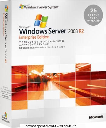 windows server 2003 r2 enterprise 
 

un windows foarte util pentru cei care detin firme si lucreaza